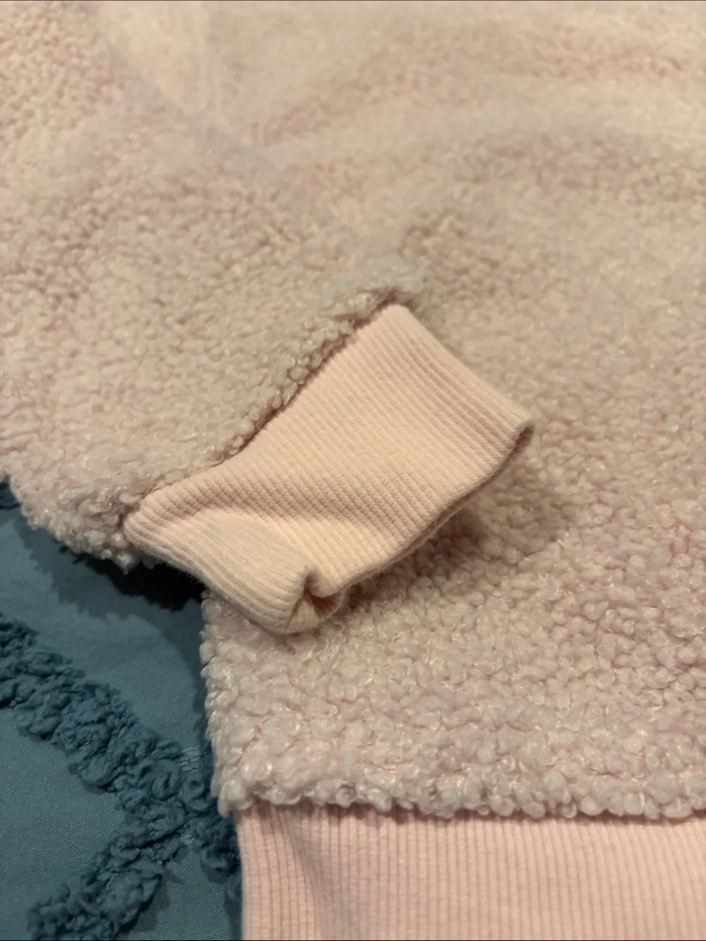 GAP Plush Pink Sherpa Crewneck Sweatshirt
